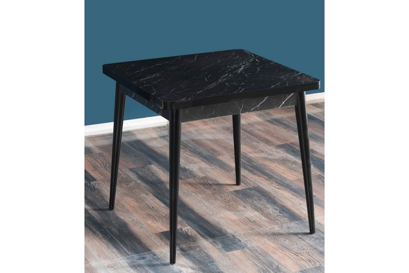 Florai Ruokapöytä 80 cm Kvadratisk - Musta/Valkoinen - Huonekalut - Pöytä & ruokailuryhmä - Ruokapöydät & keittiön pöydät