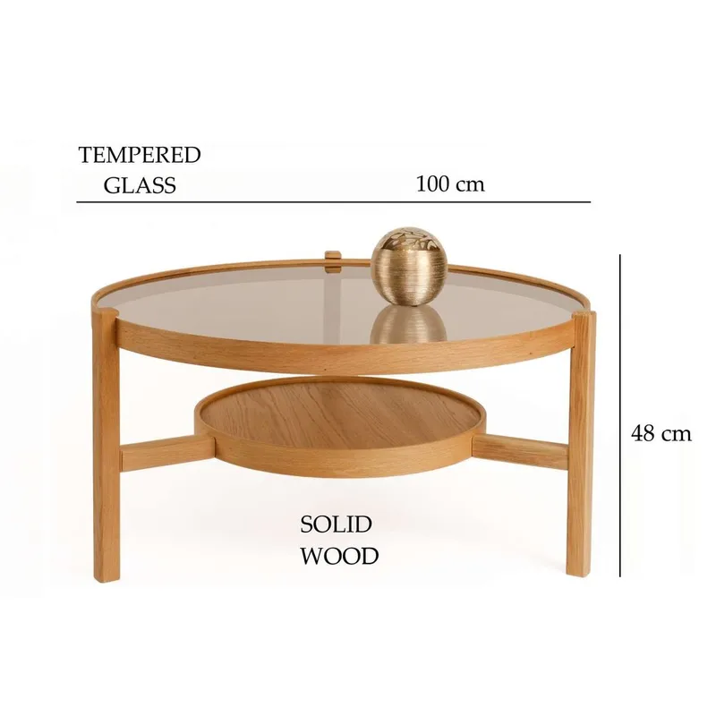Florai Sohvapöytä 100 cm - Luonnonväri - Huonekalut - Pöytä & ruokailuryhmä - Sohvapöytä