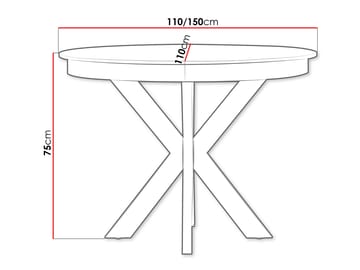 Fonti ruokapöytä 110 cm, pyöreä - Ruskea|musta - Huonekalut - Pöytä & ruokailuryhmä - Ruokapöydät & keittiön pöydät