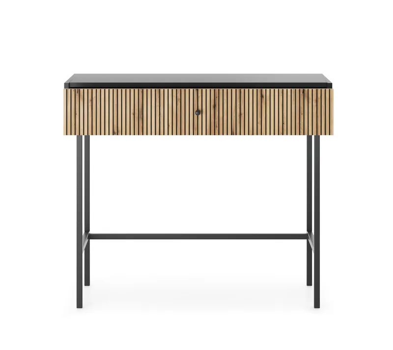 Francisca Peilipöytä 93 cm - Musta/Tammi - Huonekalut - Pöytä & ruokailuryhmä - Meikki- & kampauspöydät