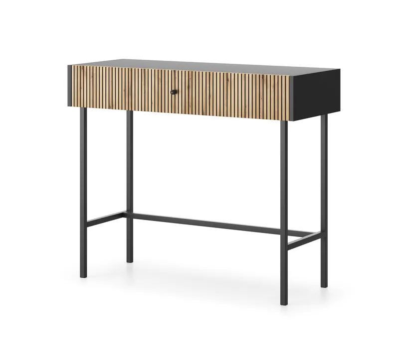 Francisca Peilipöytä 93 cm - Musta/Tammi - Huonekalut - Pöytä & ruokailuryhmä - Meikki- & kampauspöydät