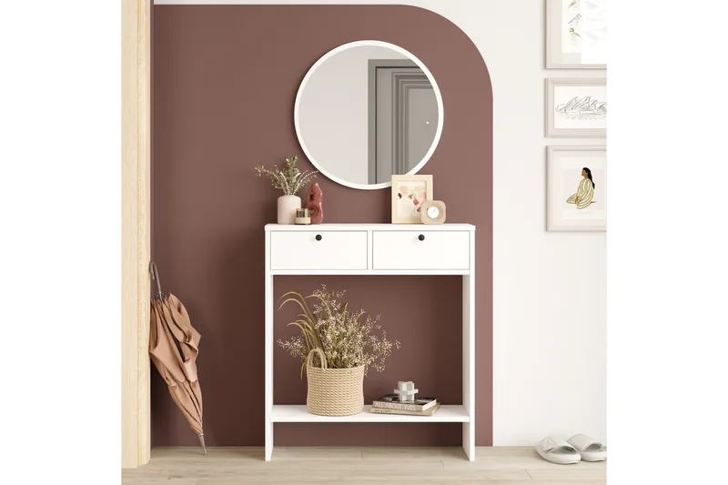 Franga Kampauspöytä - Huonekalut - Pöytä & ruokailuryhmä - Meikki- & kampauspöydät - Meikkipöytä peilillä