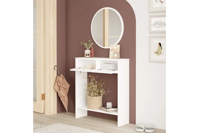 Franga Kampauspöytä - Huonekalut - Pöytä & ruokailuryhmä - Meikki- & kampauspöydät - Meikkipöytä peilillä