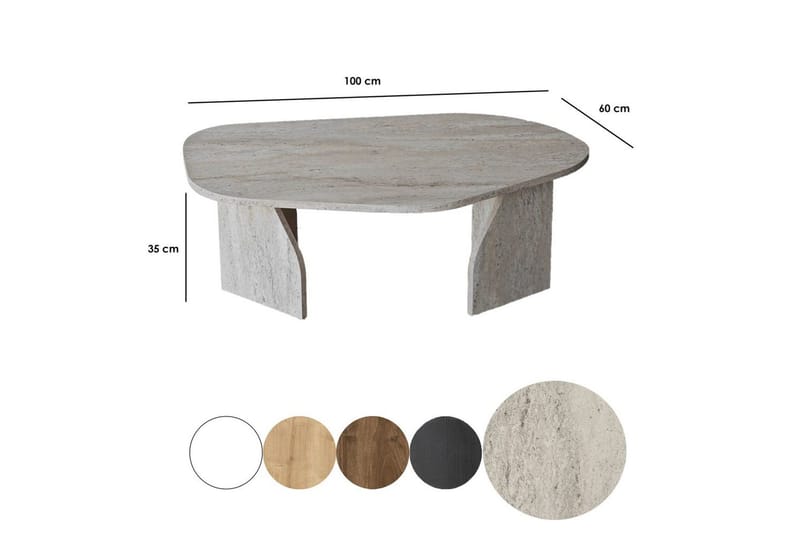 Fredrilla Sohvapöytä 105 cm - Beige - Huonekalut - Pöytä & ruokailuryhmä - Sohvapöytä