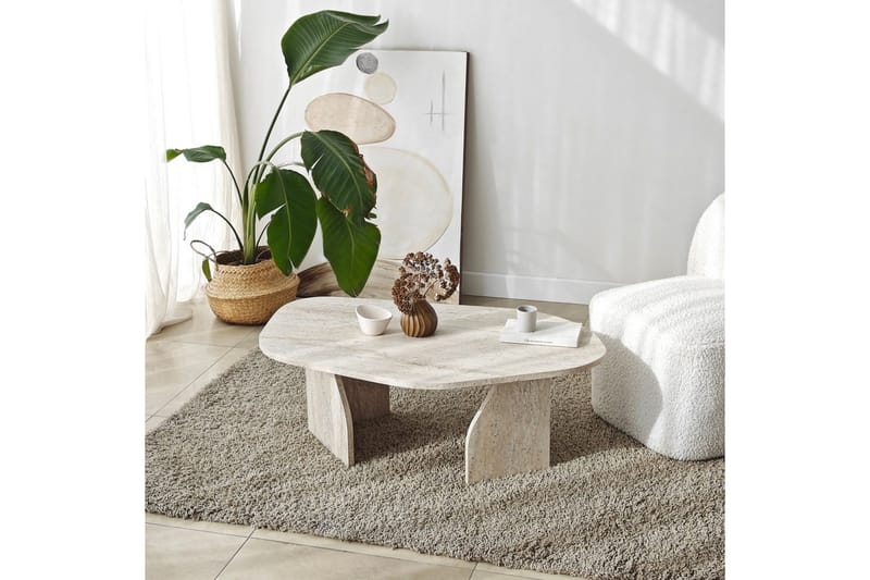 Fredrilla Sohvapöytä 105 cm - Beige - Huonekalut - Pöytä & ruokailuryhmä - Sohvapöytä
