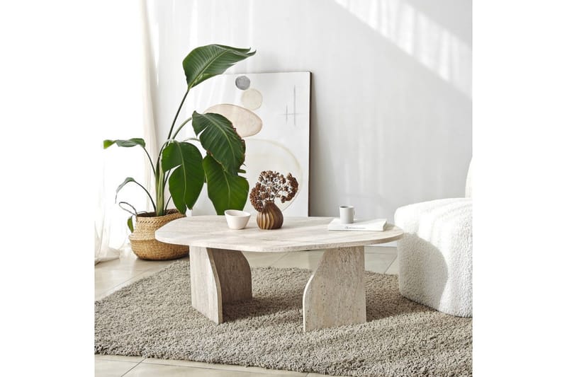 Fredrilla Sohvapöytä 105 cm - Beige - Huonekalut - Pöytä & ruokailuryhmä - Sohvapöytä