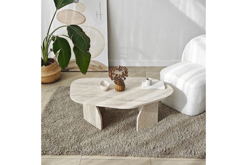 Fredrilla Sohvapöytä 105 cm - Beige - Huonekalut - Pöytä & ruokailuryhmä - Sohvapöytä