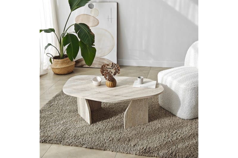 Fredrilla Sohvapöytä 105 cm - Beige - Huonekalut - Pöytä & ruokailuryhmä - Sohvapöytä