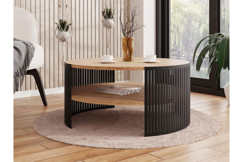 Friend sohvapöytä 75 cm - Musta/Beige - Huonekalut - Pöytä & ruokailuryhmä - Sohvapöytä