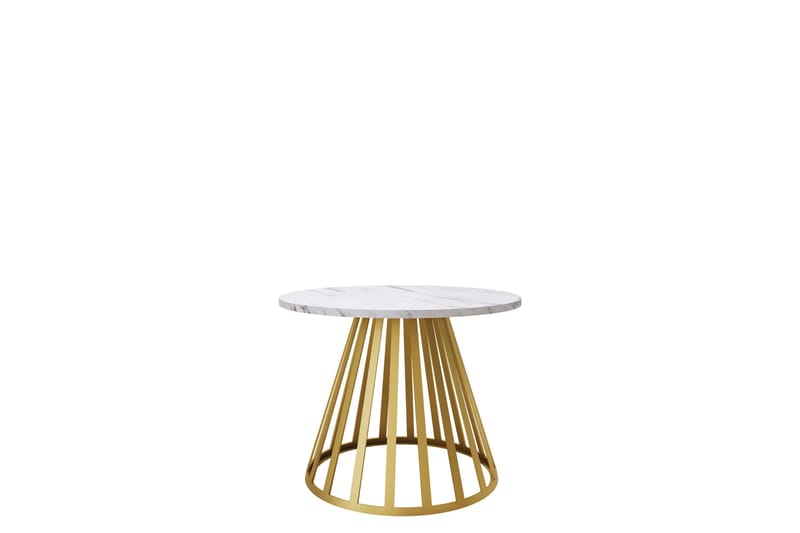Frosty Sohvapöytä 58 cm, Kulta/Valkoinen