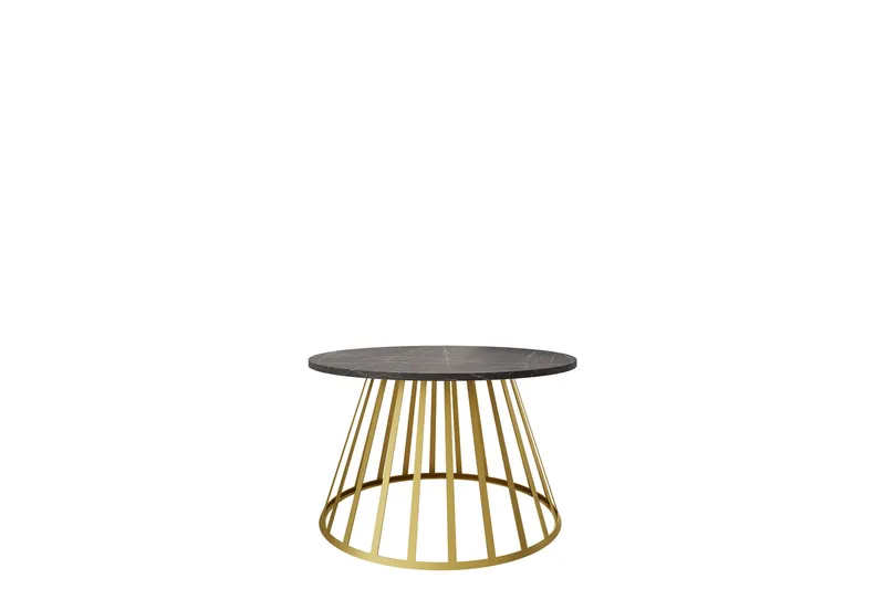 Frosty Sohvapöytä 75 cm, Kulta/Musta