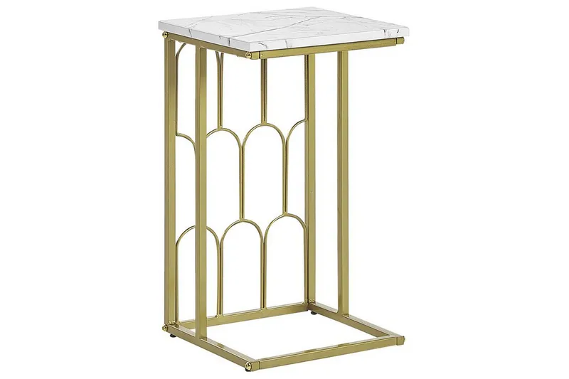 Fuller Sohvapöytä 30 cm, Valkoinen/Kulta