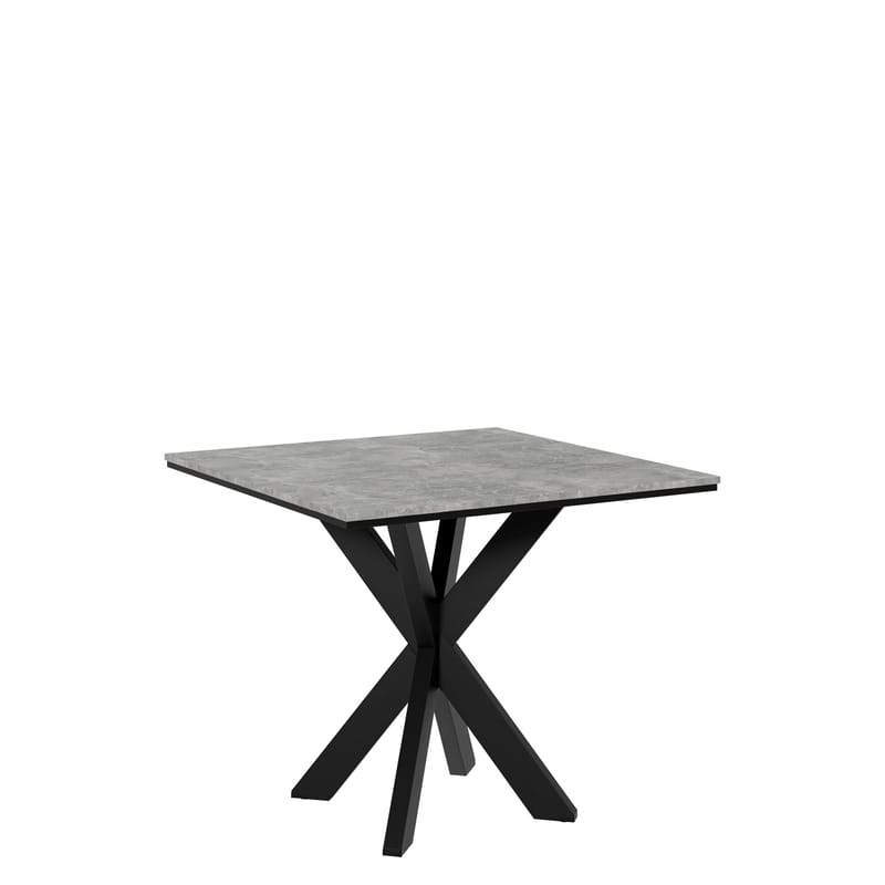 Fynrel Ruokapöytä 90 cm neliönmuotoinen, Musta/Harmaa