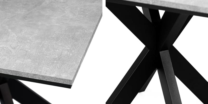 Fynrel Ruokapöytä 90 cm neliönmuotoinen - Musta/Valkoinen - Huonekalut - Pöytä & ruokailuryhmä - Ruokapöydät & keittiön pöydät