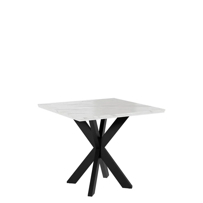 Fynrel Ruokapöytä 90 cm neliönmuotoinen - Musta/Valkoinen - Huonekalut - Pöytä & ruokailuryhmä - Ruokapöydät & keittiön pöydät