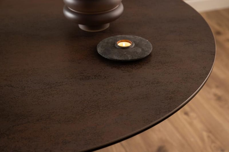 Ganesh Ruokapöytä 119 cm Pyöreä - Ruskea - Huonekalut - Pöytä & ruokailuryhmä - Ruokapöydät & keittiön pöydät