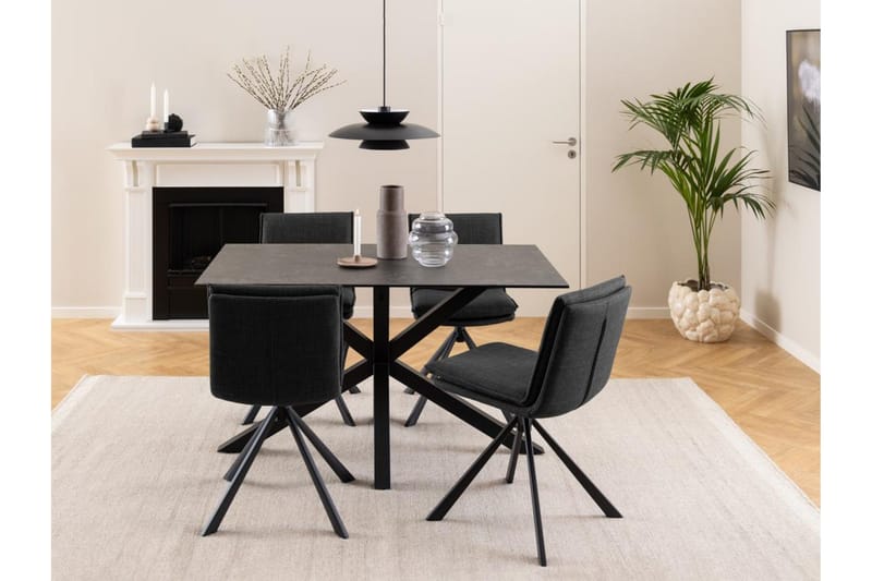 Ganesh Ruokapöytä 80 cm Suorakulmainen - Musta - Huonekalut - Pöytä & ruokailuryhmä - Ruokapöydät & keittiön pöydät