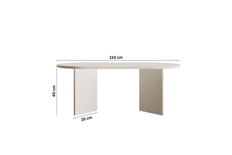 Glenure Sohvapöytä 110 cm - Beige - Huonekalut - Pöytä & ruokailuryhmä - Sohvapöytä