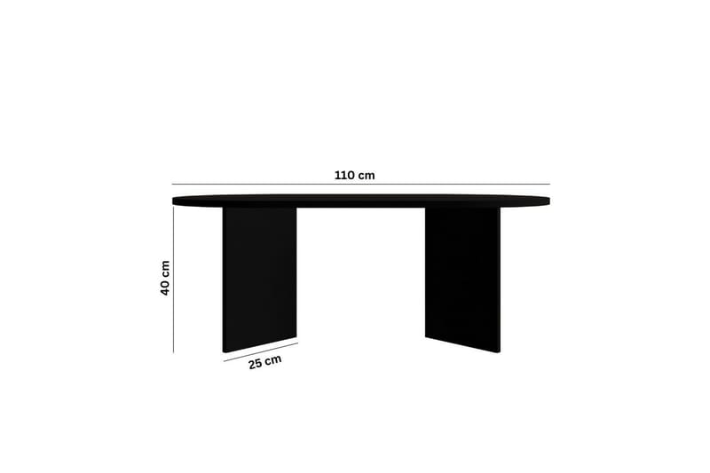Glenure Sohvapöytä 110 cm - Musta - Huonekalut - Pöytä & ruokailuryhmä - Sohvapöytä