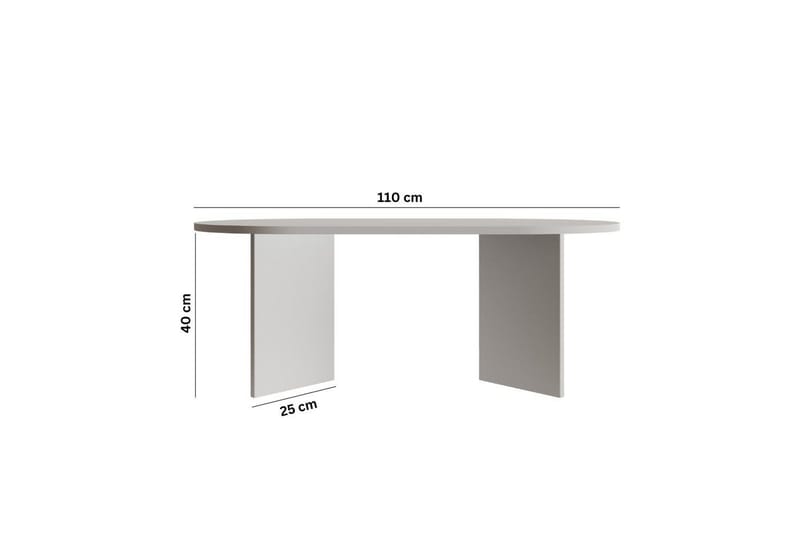 Glenure Sohvapöytä 110 cm - Valkoinen - Huonekalut - Pöytä & ruokailuryhmä - Sohvapöytä