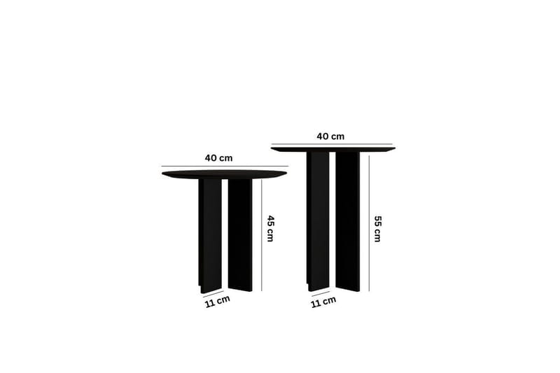 Glenure Sohvapöytä 40 cm - Musta - Huonekalut - Pöytä & ruokailuryhmä - Sohvapöytä