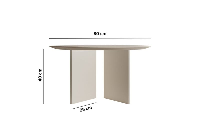 Glenure Sohvapöytä 80 cm - Kermanvalkoinen - Huonekalut - Pöytä & ruokailuryhmä - Sohvapöytä
