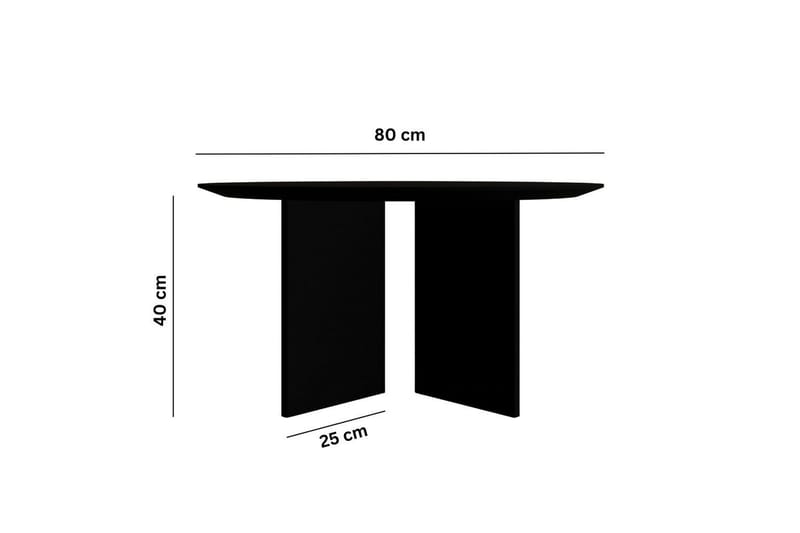 Glenure Sohvapöytä 80 cm - Musta - Huonekalut - Pöytä & ruokailuryhmä - Sohvapöytä