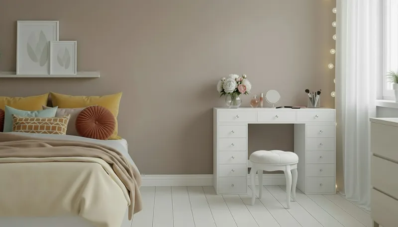 Glow Suuri meikkipöytä – Säilytys laatikoilla 120 cm - Valkoinen - Huonekalut - Pöytä & ruokailuryhmä - Meikki- & kampauspöydät