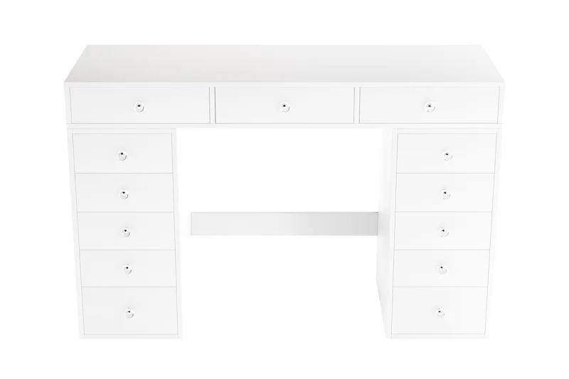 Glow Suuri meikkipöytä – Säilytys laatikoilla 120 cm, Valkoinen