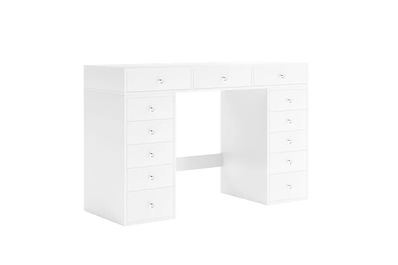 Glow Suuri meikkipöytä – Säilytys laatikoilla 120 cm - Valkoinen - Huonekalut - Pöytä & ruokailuryhmä - Meikki- & kampauspöydät