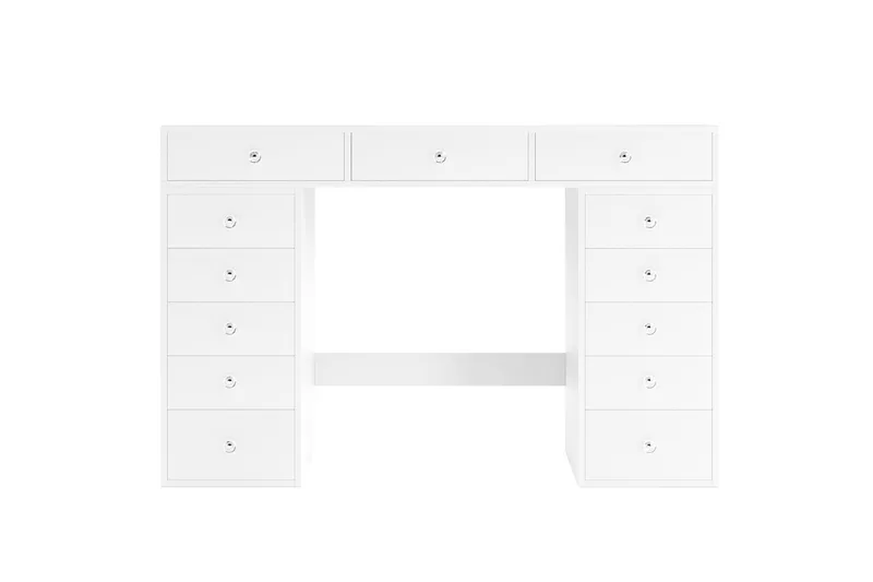 Glow Suuri meikkipöytä – Säilytys laatikoilla 120 cm - Valkoinen - Huonekalut - Pöytä & ruokailuryhmä - Meikki- & kampauspöydät