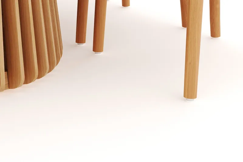 Gontas Ruokailuryhmä 200 cm Ovaali Tammi ja 6 Dastoori Tuolia - Luonnonvärinen - Huonekalut - Pöytä & ruokailuryhmä - Ruokailuryhmä