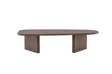 Grönvik, soikea sohvapöytä 130 × 65 cm - Tummanruskea/pähkinäpuu/puu - Huonekalut - Pöytä & ruokailuryhmä - Sohvapöytä
