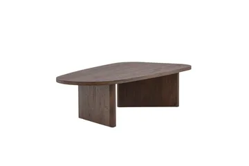 Grönvik, soikea sohvapöytä 130 × 65 cm - Tummanruskea/pähkinäpuu/puu - Huonekalut - Pöytä & ruokailuryhmä - Sohvapöytä