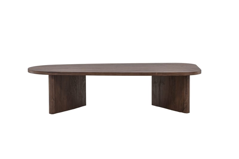 Grönvik, soikea sohvapöytä 130 × 65 cm - Tummanruskea/pähkinäpuu/puu - Huonekalut - Pöytä & ruokailuryhmä - Sohvapöytä