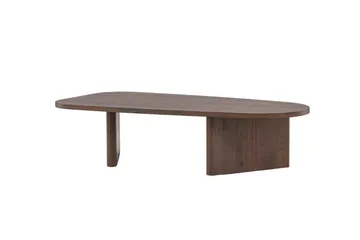 Grönvik Soikea Sohvapöytä 130x65 cm Puuta ja Pähkinäpuun Näköinen - Ruskea - Huonekalut - Pöytä & ruokailuryhmä - Sohvapöytä