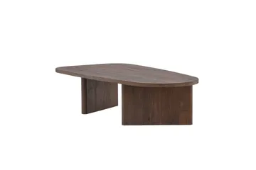 Grönvik Soikea Sohvapöytä 130x65 cm Puuta ja Pähkinäpuun Näköinen - Ruskea - Huonekalut - Pöytä & ruokailuryhmä - Sohvapöytä