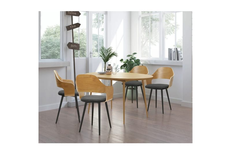 Graham Ruokailuryhmä 4-istuttava - Ruskea - Huonekalut - Pöytä & ruokailuryhmä - Ruokailuryhmä