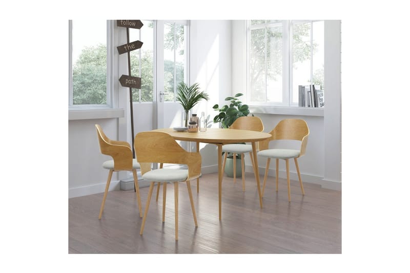 Graham Ruokailuryhmä 4-istuttava - Ruskea - Huonekalut - Pöytä & ruokailuryhmä - Ruokailuryhmä