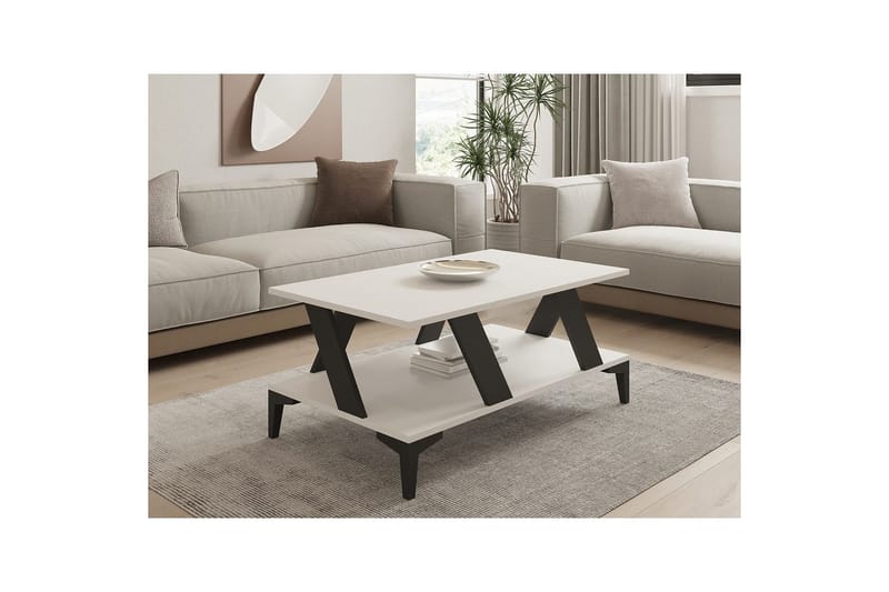 Gralen Sohvapöytä 100 cm - Antrasiitti/Valkoinen - Huonekalut - Pöytä & ruokailuryhmä - Sohvapöytä