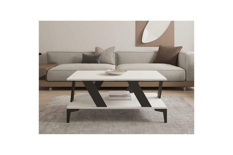 Gralen Sohvapöytä 100 cm - Antrasiitti/Valkoinen - Huonekalut - Pöytä & ruokailuryhmä - Sohvapöytä