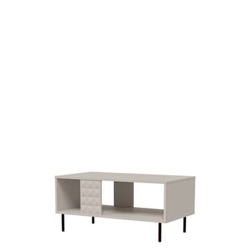 Granica 92 cm suorakaiteen muotoinen sohvapöytä hyllyillä maalattua puuta - Beige - Huonekalut - Pöytä & ruokailuryhmä - Sohvapöytä