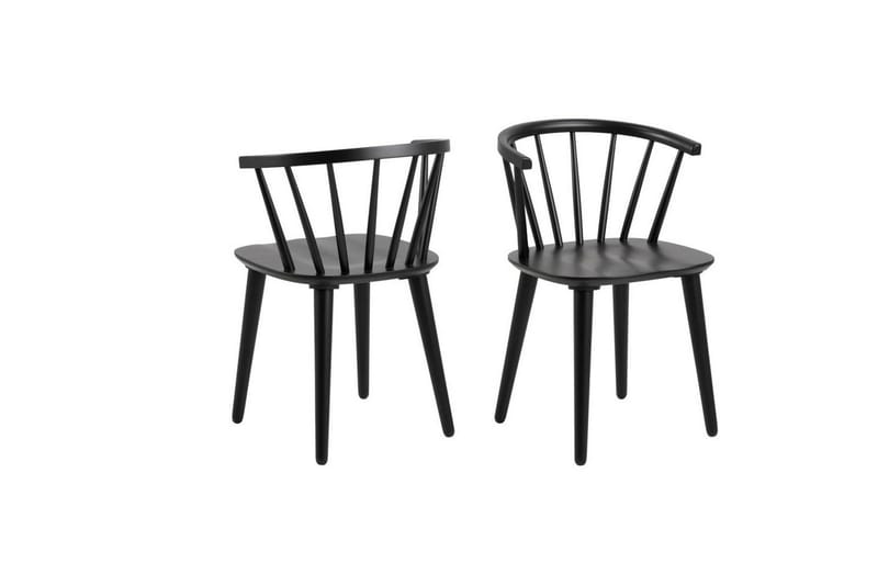 Grasonville Extendable Dining Group 115-154 Cm + 4 Ruokapöydän Tuolia - Musta - Huonekalut - Pöytä & ruokailuryhmä - Ruokailuryhmä