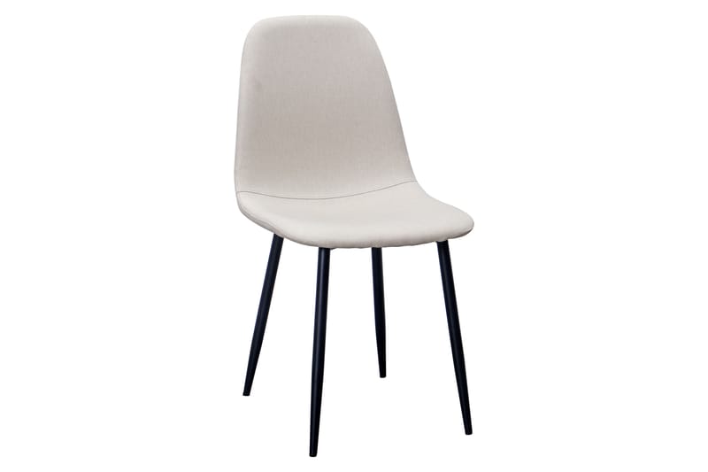 Griffith Jatkettava Ruokapöytä 180/220 cm Musta + 6 kpl Naira tuoli beige mustilla jaloilla - Musta/Beige - Huonekalut - Pöytä & ruokailuryhmä - Ruokailuryhmä