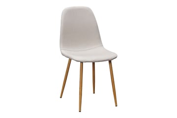 Griffith Ruokapöytä 180 cm Jatkettava lisälevyllä + 6 kpl Naira tuoli beige tammijaloilla - Valkoinen/Beige - Huonekalut - Pöytä & ruokailuryhmä - Ruokailuryhmä