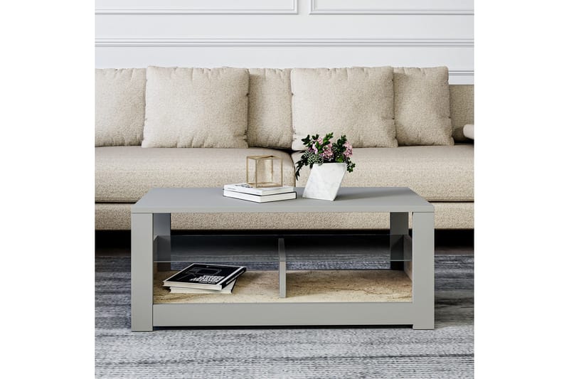 Griselda Soffapöytä 90 cm - Harmaa/Travertiini - Huonekalut - Pöytä & ruokailuryhmä - Sohvapöytä