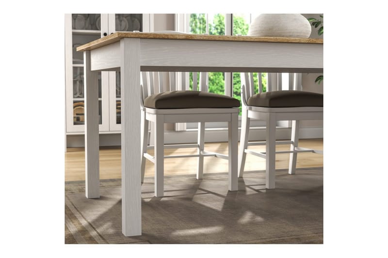 Gulbahar Ruokapöytä 180 cm Suorakulmainen - Luonnollinen/Valkoinen - Huonekalut - Pöytä & ruokailuryhmä - Ruokapöydät & keittiön pöydät