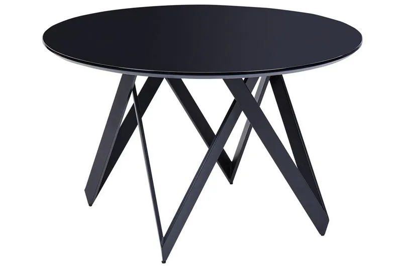 Gunden Ruokapöytä 120 cm Pyöreä, Musta