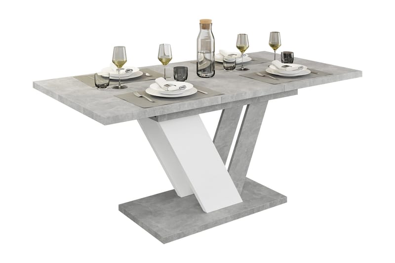 Harumi Ruokapöytä 120 cm, suorakulmainen - Harmaa/Valkoinen - Huonekalut - Pöytä & ruokailuryhmä - Ruokapöydät & keittiön pöydät