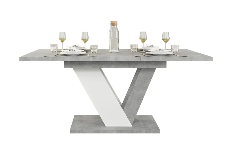 Harumi Ruokapöytä 120 cm, suorakulmainen - Harmaa/Valkoinen - Huonekalut - Pöytä & ruokailuryhmä - Ruokapöydät & keittiön pöydät